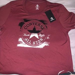 Maroon Converse T-shirt Women XL with tags